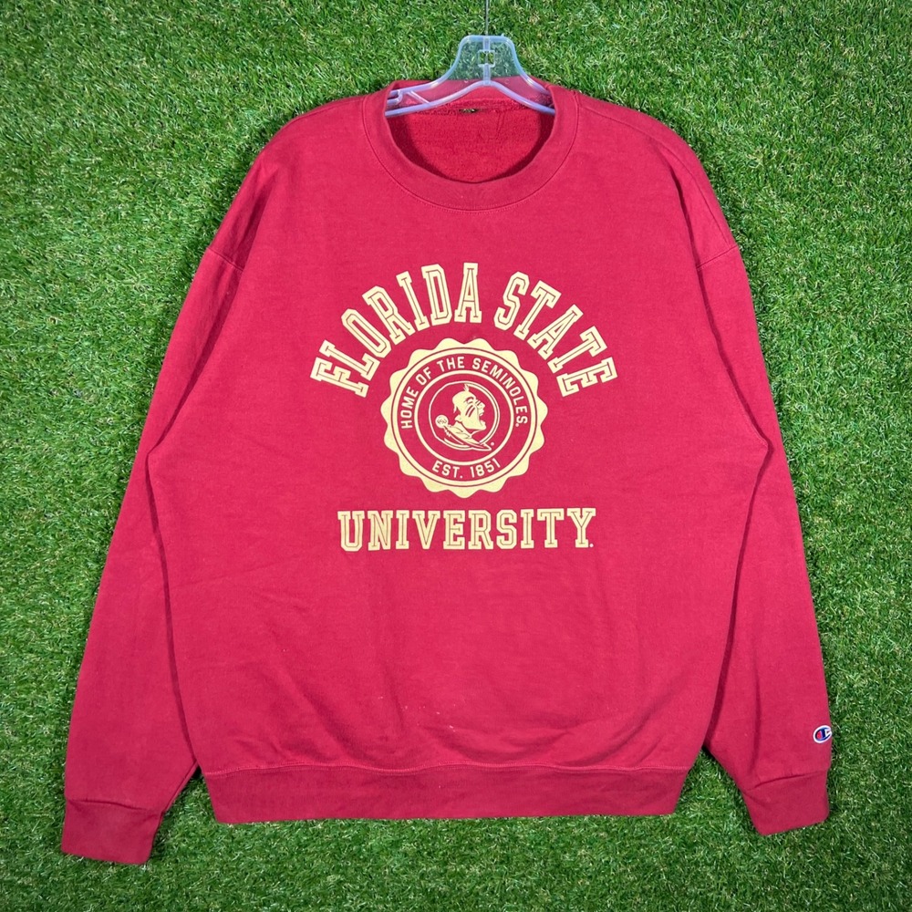 Champion Florida State University FSU Seminoles Sweatshirt‎ Garnet Red XL 2612